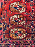 3’10 X 5’10 Antique Turkoman Rug #1833 / Small Vintage Rug / 4x6 Vintage Rug - Blue Parakeet Rugs