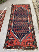 2'5 x 5'6 Antique paisley Shiraz rug #2160 / 3x6 Vintage Rug - Blue Parakeet Rugs