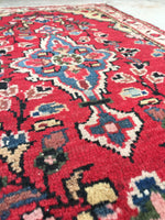1'6 x 2'5 antique Persian rug mat (#797) - Blue Parakeet Rugs