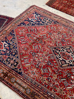 5’7 X 8’2 Antique tribal 1920s rug #1836 / Large Vintage Rug / 6x8 Vintage Rug - Blue Parakeet Rugs