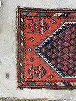 2'5 x 5'6 Antique paisley Shiraz rug #2160 / 3x6 Vintage Rug - Blue Parakeet Rugs