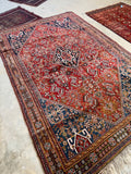 5’7 X 8’2 Antique tribal 1920s rug #1836 / Large Vintage Rug / 6x8 Vintage Rug - Blue Parakeet Rugs