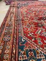 5’7 X 8’2 Antique tribal 1920s rug #1836 / Large Vintage Rug / 6x8 Vintage Rug - Blue Parakeet Rugs