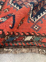 2'5 x 5'6 Antique paisley Shiraz rug #2160 / 3x6 Vintage Rug - Blue Parakeet Rugs