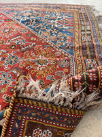 5’7 X 8’2 Antique tribal 1920s rug #1836 / Large Vintage Rug / 6x8 Vintage Rug - Blue Parakeet Rugs