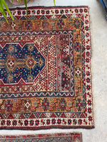 5' x 6'7 Antique Persian rug #2341 - Blue Parakeet Rugs