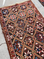 2’2 x 3’3 Shiraz Tribal Rug #2164 / 5x6 Antique Rug / Vintage Square Rug - Blue Parakeet Rugs