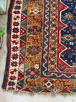 5' x 6'7 Antique Persian rug #2341 - Blue Parakeet Rugs