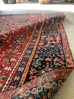 4'8 x 6'3 Antique Persian Heriz Rug #2691ML / 5x6 Heriz rug - Blue Parakeet Rugs
