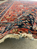 4'8 x 6'3 Antique Persian Heriz Rug #2691ML / 5x6 Heriz rug - Blue Parakeet Rugs