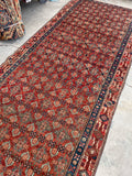 3'5 x 8'10 Antique Persian Malayer runner #2342 - Blue Parakeet Rugs