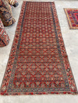 3'5 x 8'10 Antique Persian Malayer runner #2342 - Blue Parakeet Rugs
