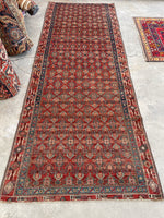 3'5 x 8'10 Antique Persian Malayer runner #2342 - Blue Parakeet Rugs