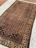4'6 x 8' Antique Persian Kurdish rug #2169 / 5x8 Vintage Rug - Blue Parakeet Rugs