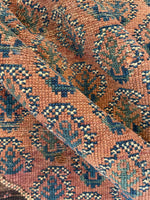 4'6 x 8' Antique Persian Kurdish rug #2169 / 5x8 Vintage Rug - Blue Parakeet Rugs