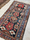 3'2 x 5'10 Antique Malayer rug #2168 / 3x6 Vintage Rug - Blue Parakeet Rugs