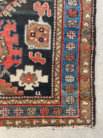 3'2 x 5'10 Antique Malayer rug #2168 / 3x6 Vintage Rug - Blue Parakeet Rugs