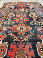 3'2 x 5'10 Antique Malayer rug #2168 / 3x6 Vintage Rug - Blue Parakeet Rugs