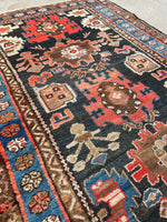3'2 x 5'10 Antique Malayer rug #2168 / 3x6 Vintage Rug - Blue Parakeet Rugs