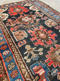 3'2 x 5'10 Antique Malayer rug #2168 / 3x6 Vintage Rug - Blue Parakeet Rugs