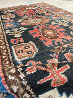3'2 x 5'10 Antique Malayer rug #2168 / 3x6 Vintage Rug - Blue Parakeet Rugs