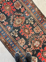 3'2 x 5'10 Antique Malayer rug #2168 / 3x6 Vintage Rug - Blue Parakeet Rugs