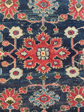 3'1 x 3'8 Antique square Persian Lilihan rug #2167 / 3x4 Vintage Rug - Blue Parakeet Rugs