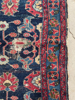 3'1 x 3'8 Antique square Persian Lilihan rug #2167 / 3x4 Vintage Rug - Blue Parakeet Rugs