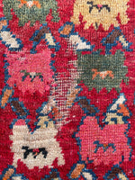 4'9 x 7'10 Antique wool rug #1988ML / 5x8 Vintage rug - Blue Parakeet Rugs