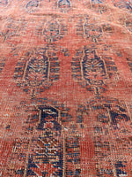 4' x 5'3 Worn Antique Afshar rug #2166 / 4x5 Vintage Rug - Blue Parakeet Rugs