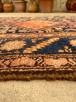 3'6 x 19'7 Antique tribal wool Runner #1788C / Long Vintage Runner / 20 foot vintage runner - Blue Parakeet Rugs