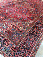 9'6 x 13'5 Vintage Heriz Rug - Blue Parakeet Rugs