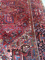9'6 x 13'5 Vintage Heriz Rug - Blue Parakeet Rugs