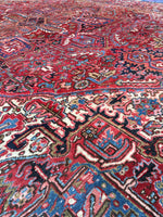 9'6 x 13'5 Vintage Heriz Rug - Blue Parakeet Rugs