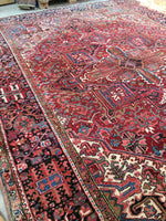 9'6 x 13'5 Vintage Heriz Rug - Blue Parakeet Rugs