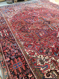 9'6 x 13'5 Vintage Heriz Rug - Blue Parakeet Rugs