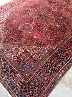 9'6 x 13'5 Vintage Heriz Rug - Blue Parakeet Rugs