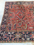 6'11 x 9'5' Antique Heriz / Large Antique Heriz / 7x9 Rug (#802ML) - Blue Parakeet Rugs