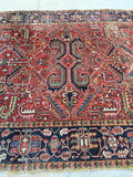 6'11 x 9'5' Antique Heriz / Large Antique Heriz / 7x9 Rug (#802ML) - Blue Parakeet Rugs