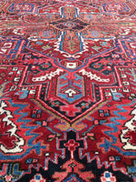 9'6 x 13'5 Vintage Heriz Rug - Blue Parakeet Rugs