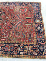 6'11 x 9'5' Antique Heriz / Large Antique Heriz / 7x9 Rug (#802ML) - Blue Parakeet Rugs