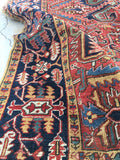 6'11 x 9'5' Antique Heriz / Large Antique Heriz / 7x9 Rug (#802ML) - Blue Parakeet Rugs