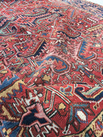 6'11 x 9'5' Antique Heriz / Large Antique Heriz / 7x9 Rug (#802ML) - Blue Parakeet Rugs