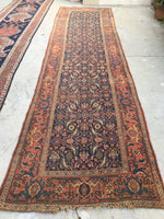 3'9 x 14'2 Antique Kurdish runner (#982) - Blue Parakeet Rugs