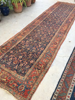3'9 x 14'2 Antique Kurdish runner (#982) - Blue Parakeet Rugs