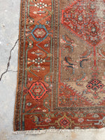 3'9 x 9'11 Antique Camel Runner #2171 / 4x10 Vintage Runner - Blue Parakeet Rugs