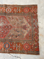 3'9 x 9'11 Antique Camel Runner #2171 / 4x10 Vintage Runner - Blue Parakeet Rugs