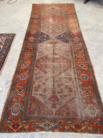 3'9 x 9'11 Antique Camel Runner #2171 / 4x10 Vintage Runner - Blue Parakeet Rugs