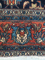 8'6 x 11' Antique 1920s Rug (#1140) - Blue Parakeet Rugs