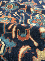 8'6 x 11' Antique 1920s Rug (#1140) - Blue Parakeet Rugs